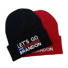 Let’s Go Brandon Burnited Hats Simple Beanie Cap Borded Woidered Hat Men and Women Decoración de sombrero caliente