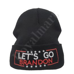 Laten we Go Brandon Gedrukt Gebreide Wol Hat