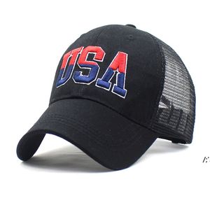 LET'S GO BRANDON USA Casquette de baseball brodée Chapeaux États-Unis Élection présidentielle Chapeau de fête avec drapeau américain Net Caps Cotton Sports ZZB144