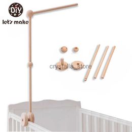 Let's Make Baby Wooden Bed Bell Bracket Hanging Rattles Toy Baby Crib Wood Toy for 0-12 Month Baby Newborn Holder Arm HKD230817