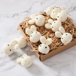 Faisons des perles au crochet 10 pièces Panda lapin bricolage bébé anneau de dentition jouet cadeau dentition rongeur bébé produits pour nés coton sans PVC 240115