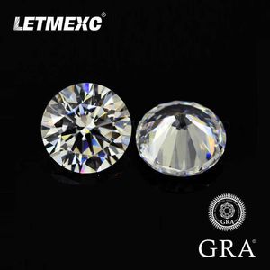 Letmexc pierres précieuses DE Moissanite en vrac DE couleur VVS1 6.5mm 1.0ct diamant Moissanite pour bricolage bague personnalisée avec rapports GRA H1015
