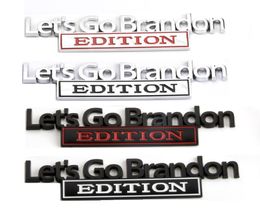Loyons GO Brandon Car Sticker Party Favor Zinc Alloy Tailgate Trim Badge Body Born Banner5283649