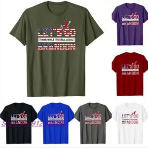 Laten we gaan Brandon Conservative US Flag T-shirt print mannen en vrouwen korte mouwen T-shirt kleding 929