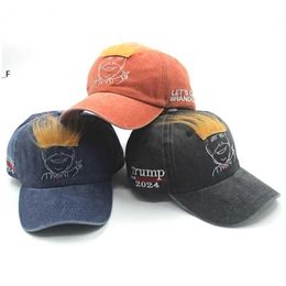 Lets Go Brandon Bordado Letras Impreso Gorra de béisbol 2024 Trump Summer Tennis Sunhat Elección presidencial Viajes Deportes BBB15454