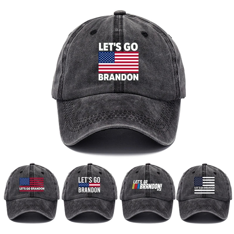Lets Go Brandon FJB Hat Baseball Cap för män Kvinnor Rolig tvättad denim Justerbar Vintage Hats Fashion Casual Hat Fun Gift