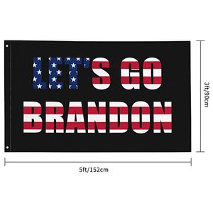 Lets Go Brandon Drapeau Star and Stripes Couleurs Vives Résistant Aux UV Double Couture Décoration Bannière 90x150cm Impression Numérique En Gros