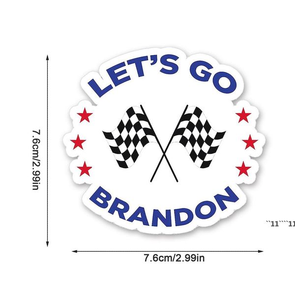 LETS GO BRANDON Fun Stickers Funny Anti-Fading Bumper Sticker pour voiture Windows Water Cups Laptops Skateboards Bumpers Boa RRF12480
