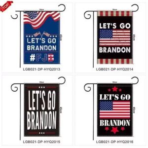 Lets Go Brandon Garden Flag 30x45cm USA Président Biden FJB Flags extérieur décoration décoration American Flags Banner Ornements en gros