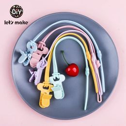 Permet de faire des accessoires personnalisés de la chaîne de sucette cadeau pour bébé 5pcs Clip Cat Silicone Clip BPA Sébranement de chaîne de sucette libre 240423