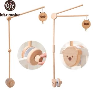 Laten we een baby mobiel Crib Bed Bur Bell Toy Wind Up Beweging Muziekbox Hangende houder voor Bracket Infant Gift 231221