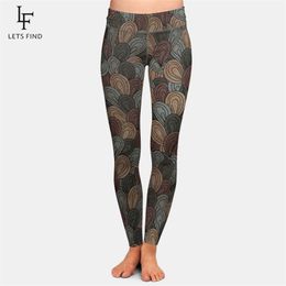 Letfind Marques Taille haute Femmes Leggings 3D Imprimer Plus Taille Qualité Lait Soie 211221