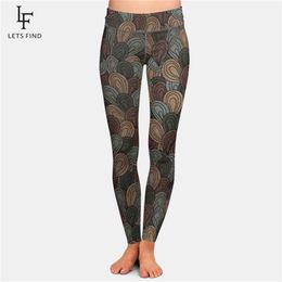 Letsfind Merken Hoge Taille Dames Leggings 3D Print Plus Size Kwaliteit Melk Silk 211204