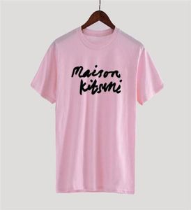 Letter 19ss Maison Kitsune Geometrische Gedrukt Stylist Mode Zomer t-shirt Tee Casual Mannen Vrouwen Straat Korte Mouw Hfhltx0248679155