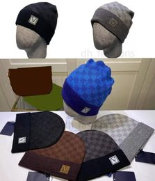 Letter Boneie Designer Boneie Bonnet Beau Bucket Hat Capuchage Hiver Chapeau en tricot Couchons de crâne print