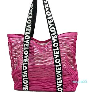 Brief Grote Visserij Net Tote Dames Holle Schouder Tiener Grote Zomer Strandtas Dame Handtas