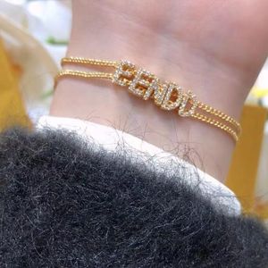 Brief Armbanden Ontwerper Mode Dame Armband Dames Verstelbaar Goud Luxe Valentijnsdag Cadeau Sieraden-7