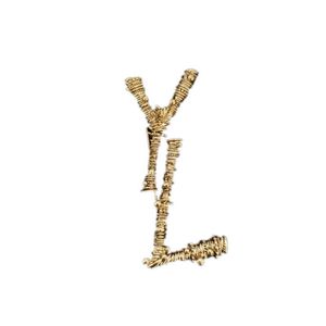 Lettre broche designer haute qualité luxe diamant unique dames vêtements plaqué argenté cadeau de Noël femmes style vintage broche jolie ZB042 I4