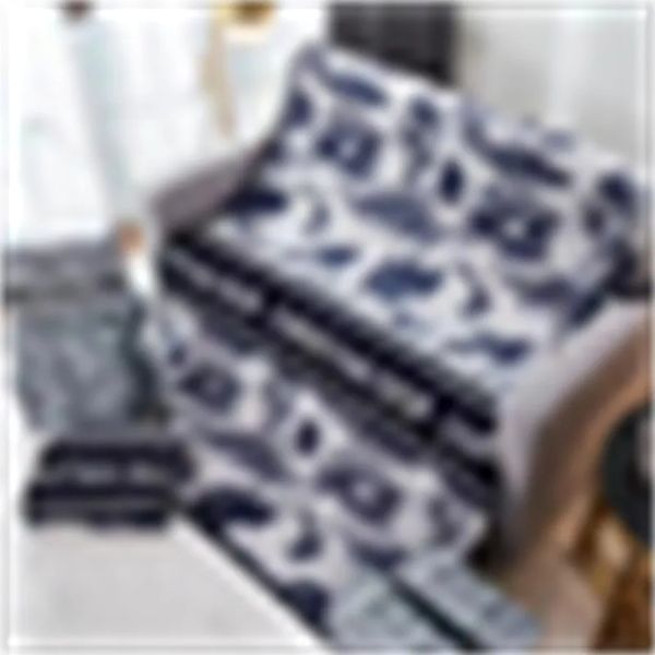 Couverture de styliste en cachemire avec lettres, écharpe en laine douce, châle, Portable, chaud, épaississant, Plaid, canapé-lit, polaire tricotée, 2024