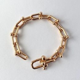 cadena de letras cadenas de alfabeto pulseras de 3 colores cadenas en forma de U cadena de lujo delicada pulsera estética pulseras de placa de plata de oro de 18k conjunto de regalo