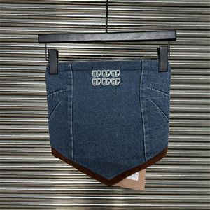Brief denim tanktops dames jeans bandeau vesten singlets ontwerper sexy blauw jean tanks zomer mode mouwloze tees top