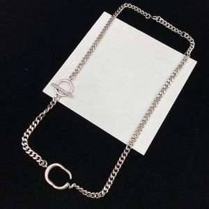 Letter Designer Charm Necklace For Woman Man Sier Chain Fashion Sieraden Levering