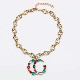 Collares con colgantes de diamantes con letras para mujer, collar de diseñador, joyería para mujer, collar de fiesta de perlas de amor G de lujo, regalo