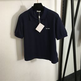 Brief geborduurde vrouwen polo tops ontwerper ontwerper korte mouw t -shirt luxe polos shirts zomer casual dagelijkse blouse top