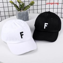 Gorra de béisbol con letra F, sombrero ajustable blanco y negro de alta calidad, Hip Hop para hombres y mujeres, sombrero informal de moda 240223