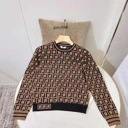letra F top full Suéter de diseñador fendyly de alta calidad Puntos de mujer ff cuello redondo de lujo retro moda de manga larga de