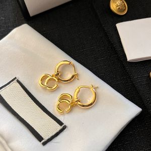 Letter G klassieke luxe dames oorbellen designer sieraden vintage vergulde mode hanger oorbel valentijn Huwelijksgeschenken Y23172