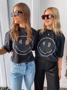 Brief Grafische T-shirts Voor Vrouwen Korte Mouw Mode Tees Tops Designer T-shirt T-shirts Casual Streetwear 2024 Zomer Kleding Vrouwelijke