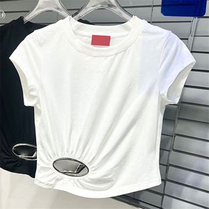 Lettre évider t-shirts pour femmes de luxe concepteur décontracté t-shirts d'été à manches courtes haut pour femme chemise
