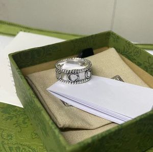 Brief verweven patroon ring 925 sterling zilveren ringen oud gesneden ruw kant eenvoudige en veelzijdige mode-sieraden