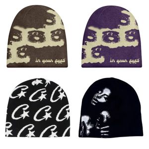 Lettre jacquard Bonnet Y2k bonnets Mea Culpa femmes casquette hiver pour femmes chapeaux accessoires 240124