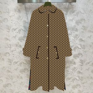 Lettre Jacquard femmes manteau vêtements d'extérieur élégant à manches longues vestes de luxe concepteur femme manteaux