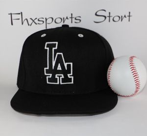 Lettre L et A taille chapeaux snapback 59FIFTY Casquette de sport de baseball ajustée noir blanc bleu blanc chapeau classique divers styles 782637876