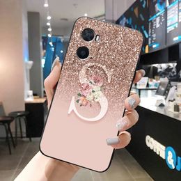 Nom de la lettre Étui de téléphone rose rose rose pour OPPO A77 A57 A57S A78 A96 A91 A54 A74 A94 A73 A52 A53A53S A15 A16 A17 Funda