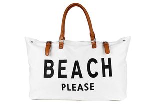 Lettre motif une épaule sac de plage sac à main pour femme mode tendance Shopping en plein air femmes 240312