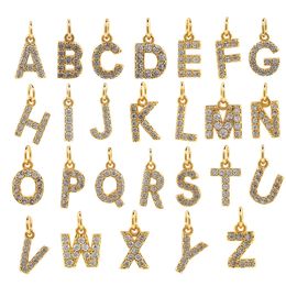Lettre pendentif breloques pour la fabrication de bijoux fournitures 26 accessoires de lettre initiale trouver bracelet à bricoler soi-même collier boucle d'oreille
