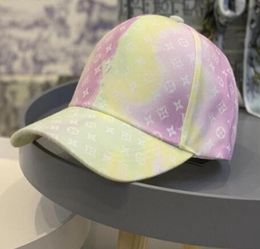 Letter Afdrukbrief Cap Street Hiphop Fashion Rainbow Gradient Ramp Hat 2 kleur emmer hoed cap ontwerper hat6413783