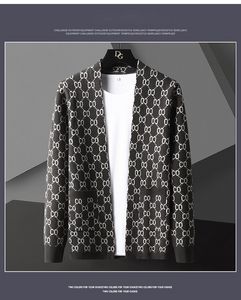 Veste tricotée avec lettres imprimées pour homme, manteau de marque de styliste, avec poche, à la mode, pull décontracté, 2021