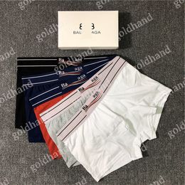 Lettre Imprimé Mens Boxers Sous-Vêtements Designer Pur Coton Hommes Boxer Shorts Casual Sous-Vêtements Respirants 3plc / Set