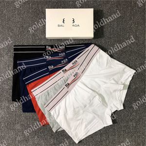 Herren-Boxershorts mit Buchstabendruck, Designer-Boxershorts aus reiner Baumwolle, lässige, atmungsaktive Unterwäsche, 3 Stück/Set