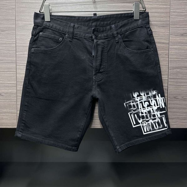Lettre de shorts pour hommes imprimés concepteurs jeans denim pantalon court pantalon bleu et noir pantalon droit pantalon fz2405112 4