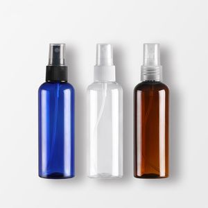 Botella pulverizadora de viaje para maquillaje de plástico vacía, contenedor de Perfume recargable, botellas pulverizadoras de hombro redondo para limpieza, 100ml