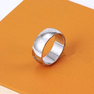Letter Ring Heren ringen klassieke mannen titanium staalontwerper voor vrouwen