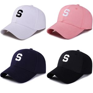 Letter S Baseball Cap Men Women Cotton Adjustable Sun Hats Unisex Embroidery Sports Summer Caps Streetwear Snapback Casual Hats