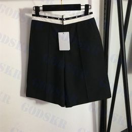 Brief gestreepte korte broek dames met hoge taille pak shorts mode kleur bijpassende halve broek