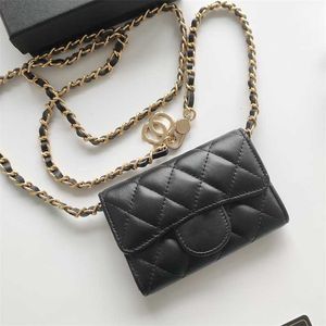 Lettre portefeuille concepteur crossbody coin mini sac à main concepteurs de cartes chaîne de portefeuille authentique en cuir en or c